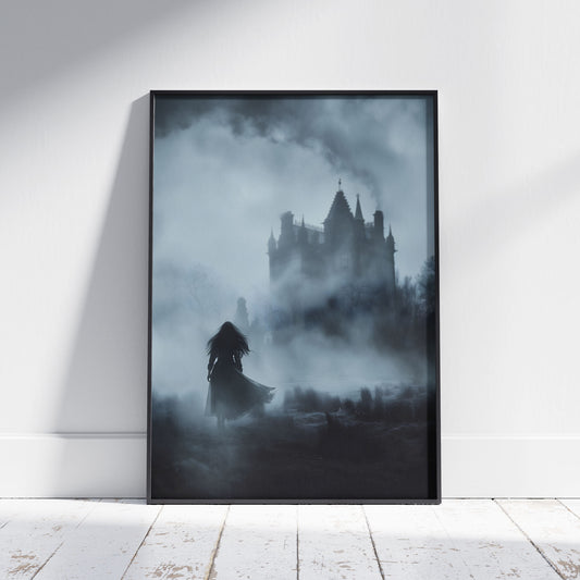 Lonely Ghost on Mysterious Journey - Dark Creepy Gothic Wall Art