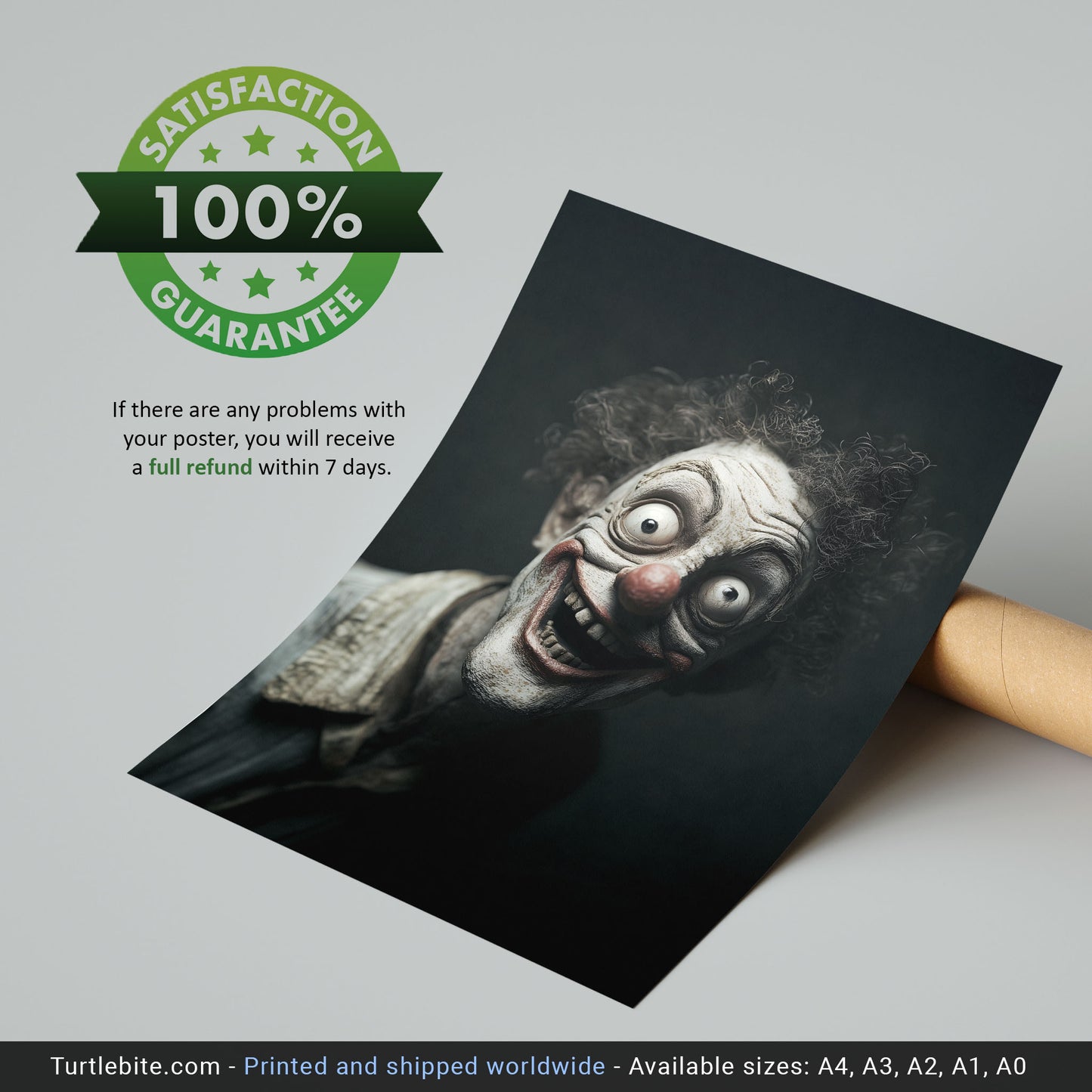 Insane Clowncore Poster - Dark Art Print - Witchy Clown Gifts - Dark Academia