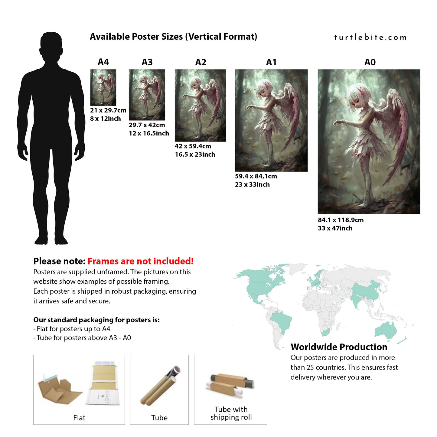 Dark Angel Art Print - Gothic Fallen Angel Wall Decor