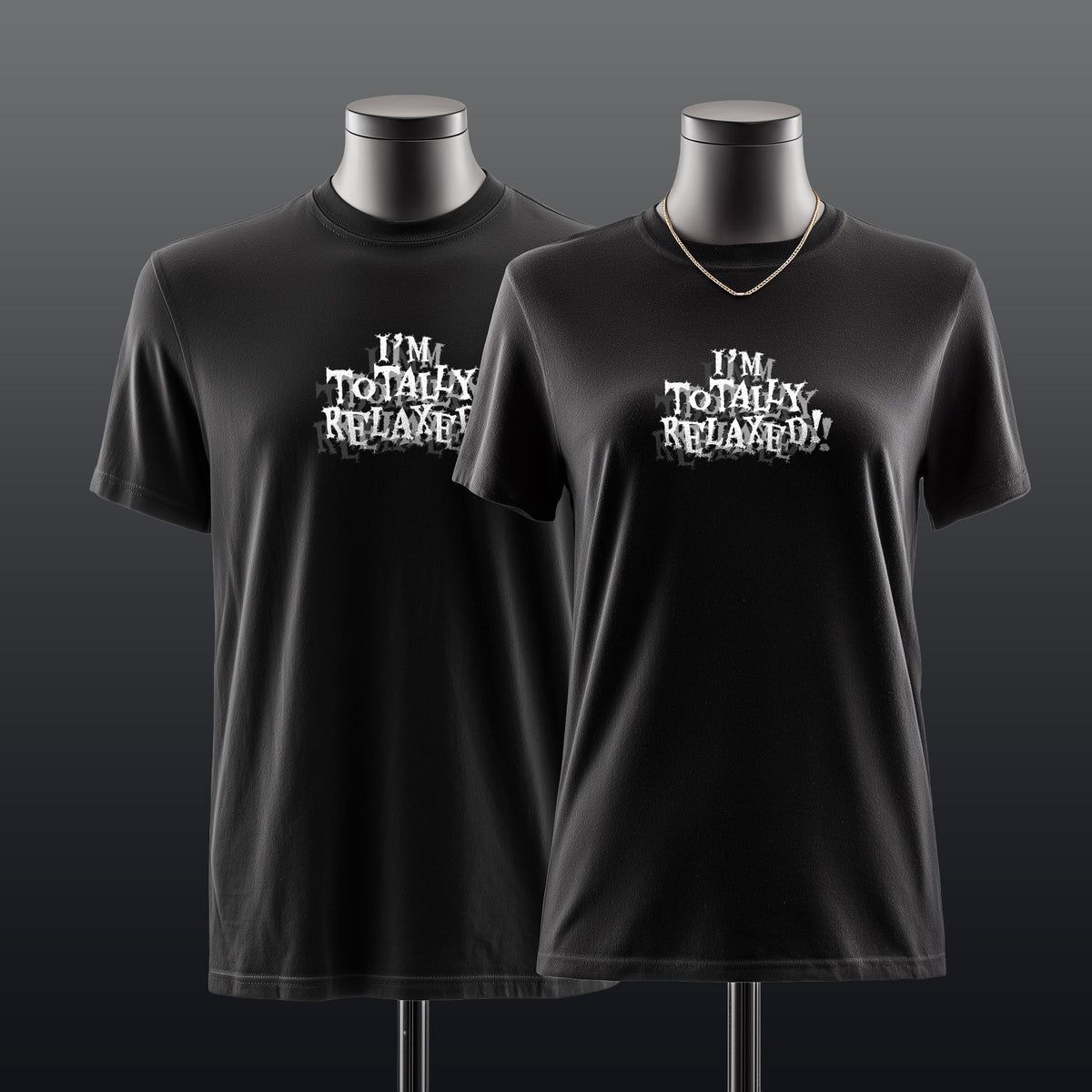 Sarcastic gothic wall art style lettering reimagined as an ironic gothic tee graphic