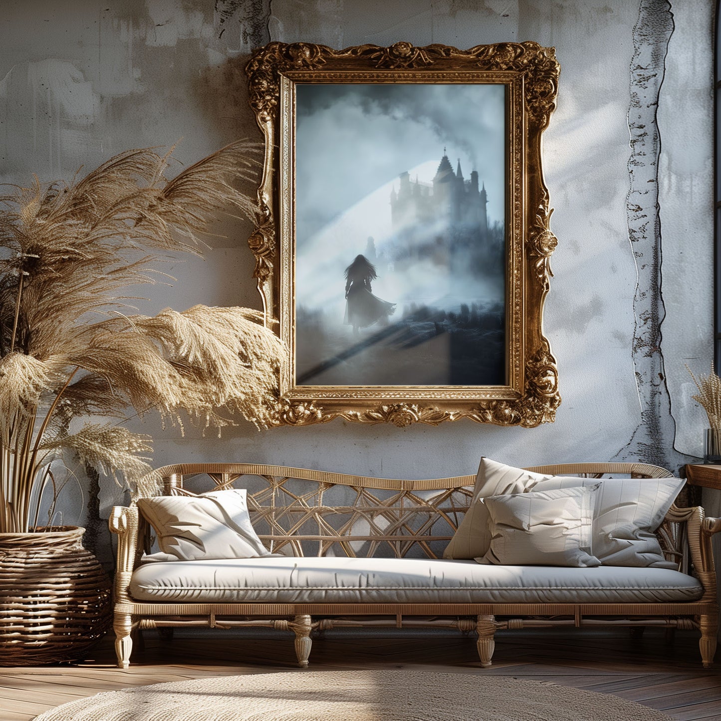Lonely Ghost on Mysterious Journey - Dark Creepy Gothic Wall Art