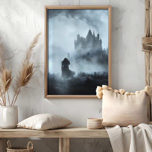 Lonely Ghost on Mysterious Journey - Dark Creepy Gothic Wall Art
