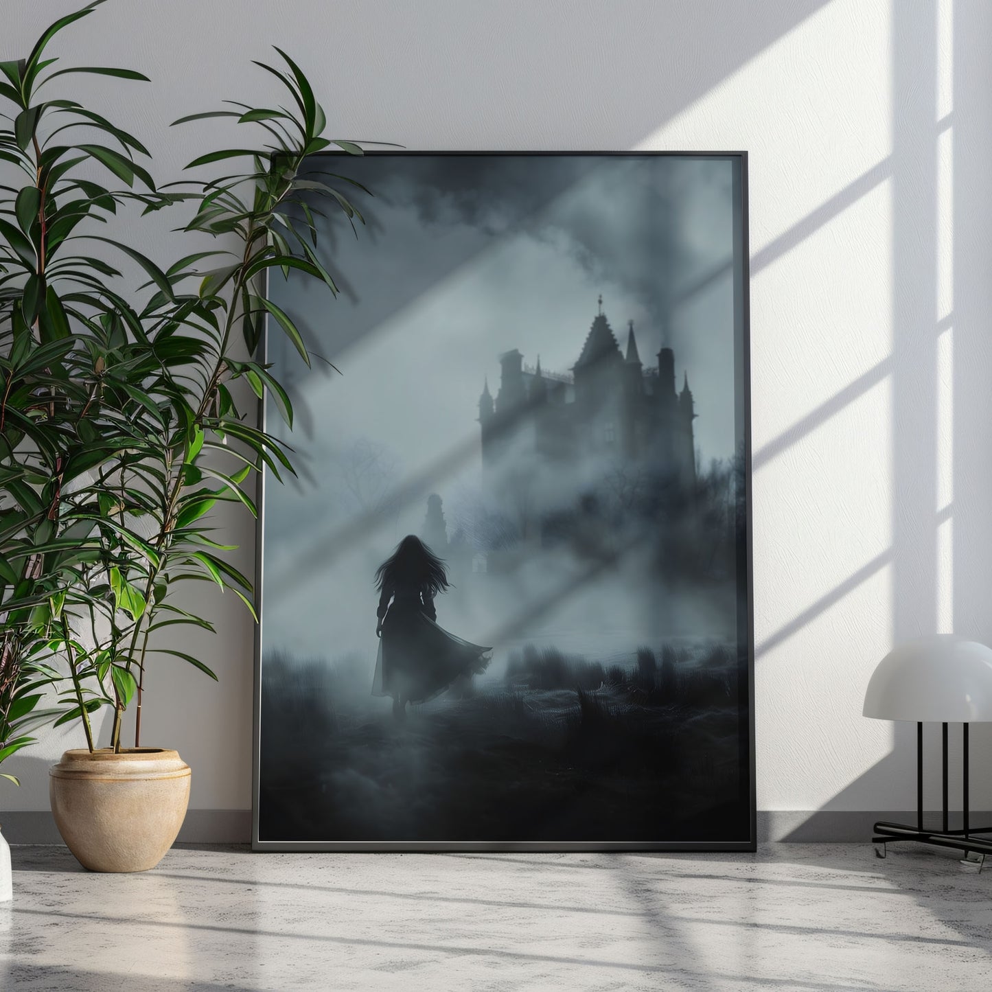 Lonely Ghost on Mysterious Journey - Dark Creepy Gothic Wall Art