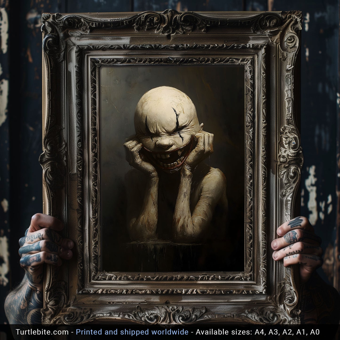 Sarcastic Dark Circus Clown Poster - Halloween Wall Decor for Quirky Homes - Gothic Clowncore Print