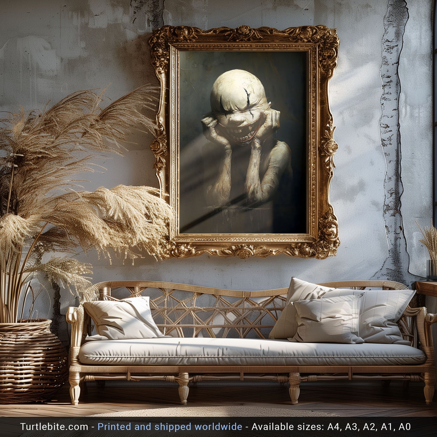 Sarcastic Dark Circus Clown Poster - Halloween Wall Decor for Quirky Homes - Gothic Clowncore Print