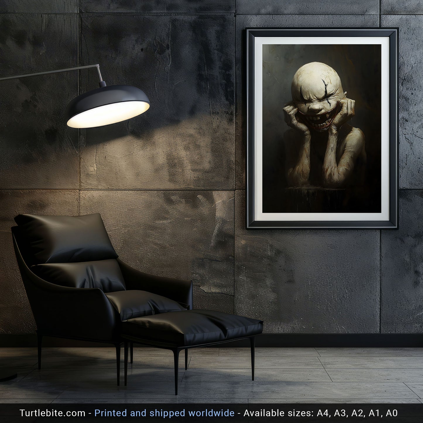 Sarcastic Dark Circus Clown Poster - Halloween Wall Decor for Quirky Homes - Gothic Clowncore Print