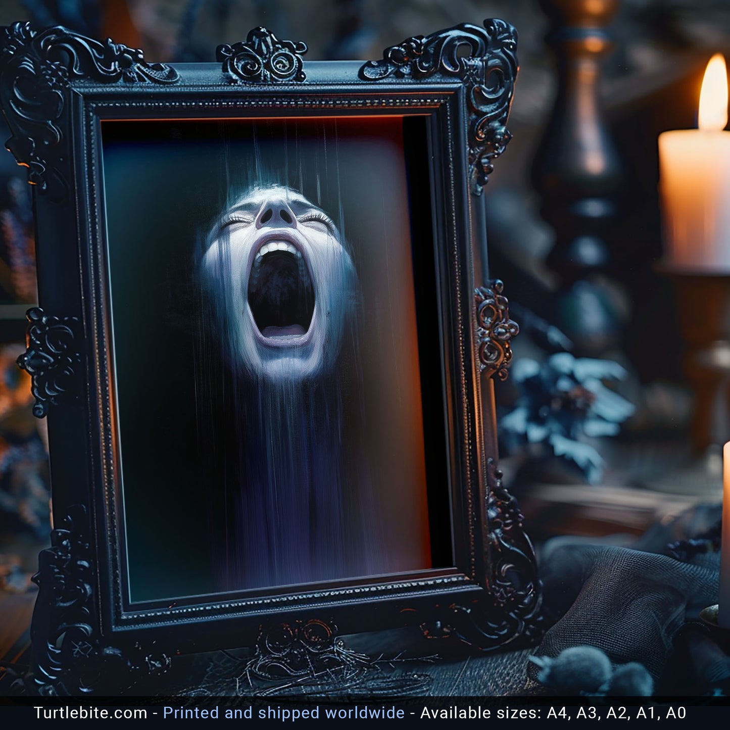 Scream Art Print - Dark Horror Wall Art Gothic Poster
