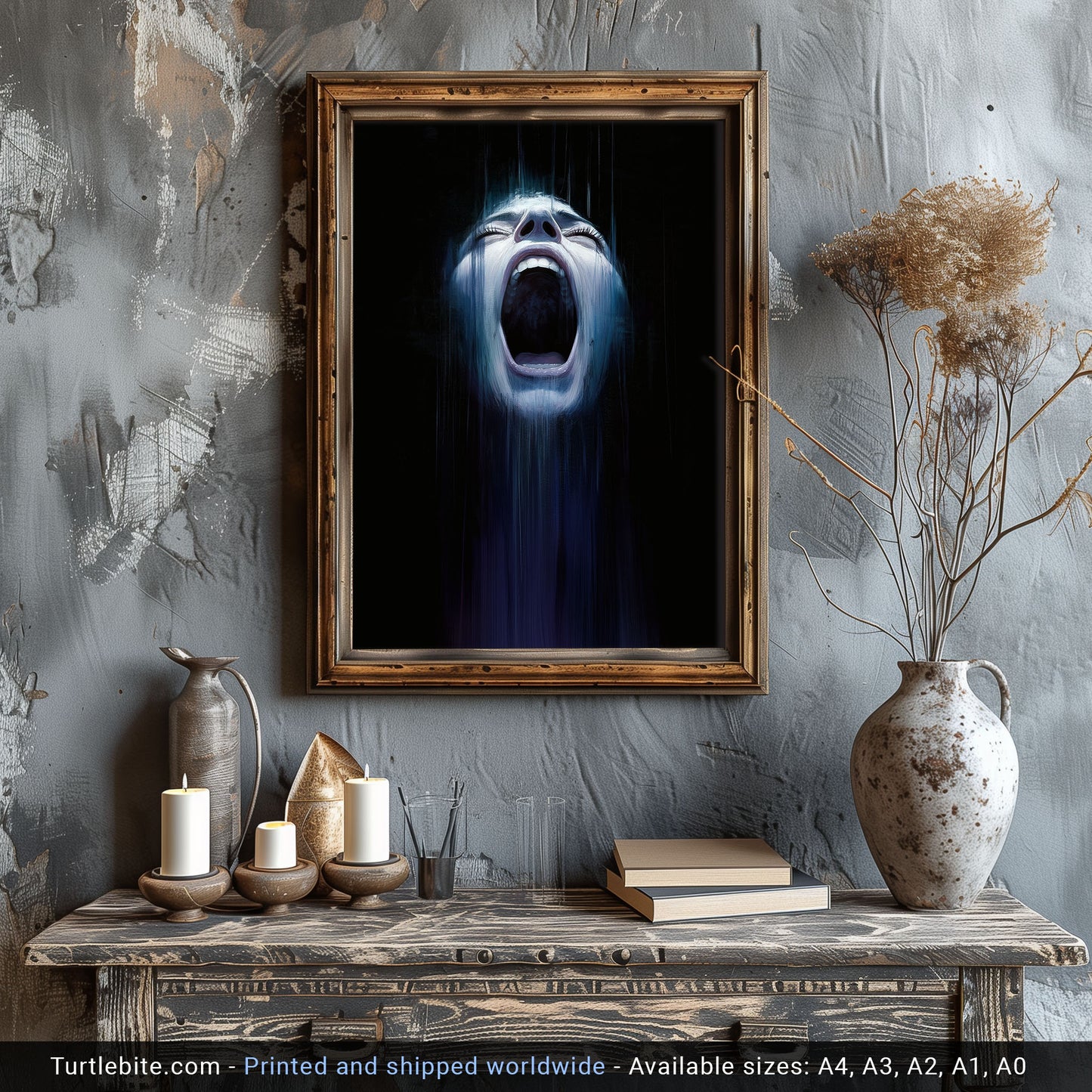 Scream Art Print - Dark Horror Wall Art Gothic Poster