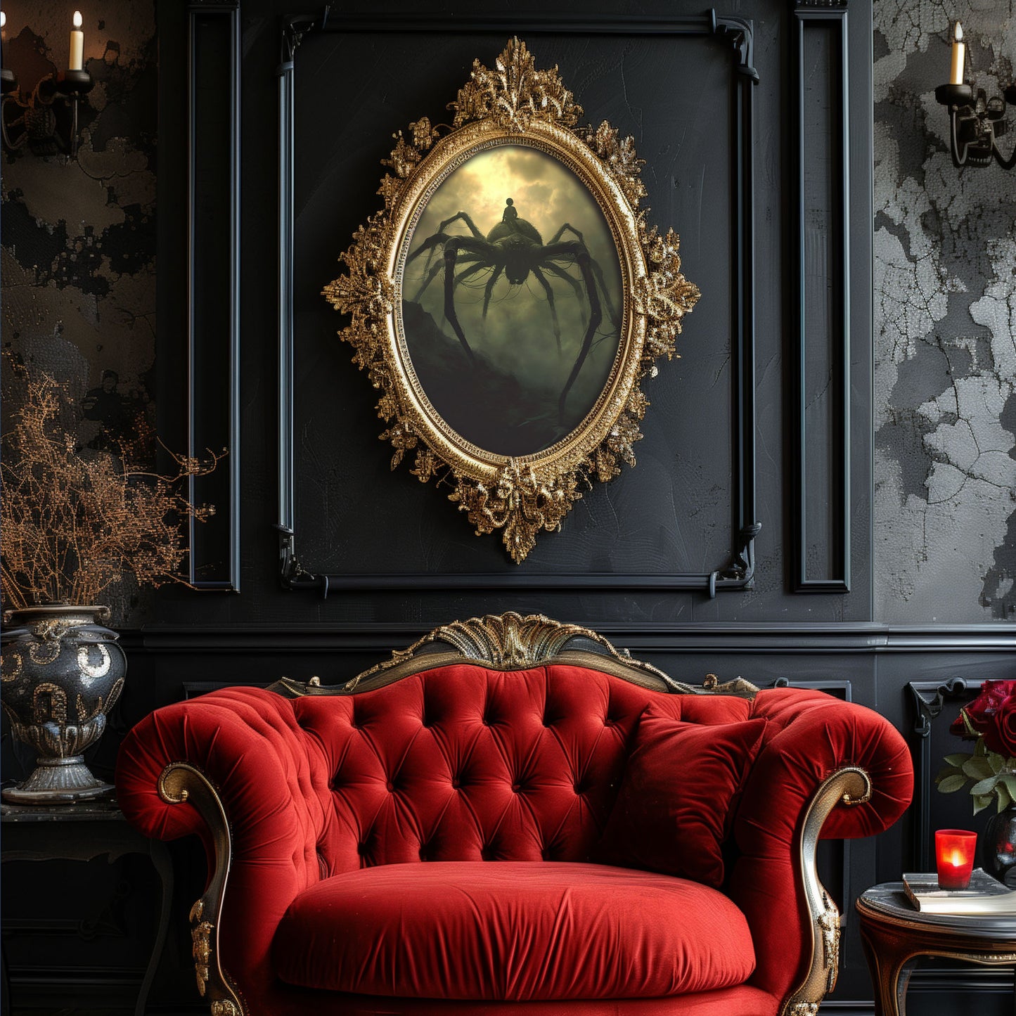 Spooky Spiderboy Wall Art: Huge Creepy Spider Poster - Gothic Print