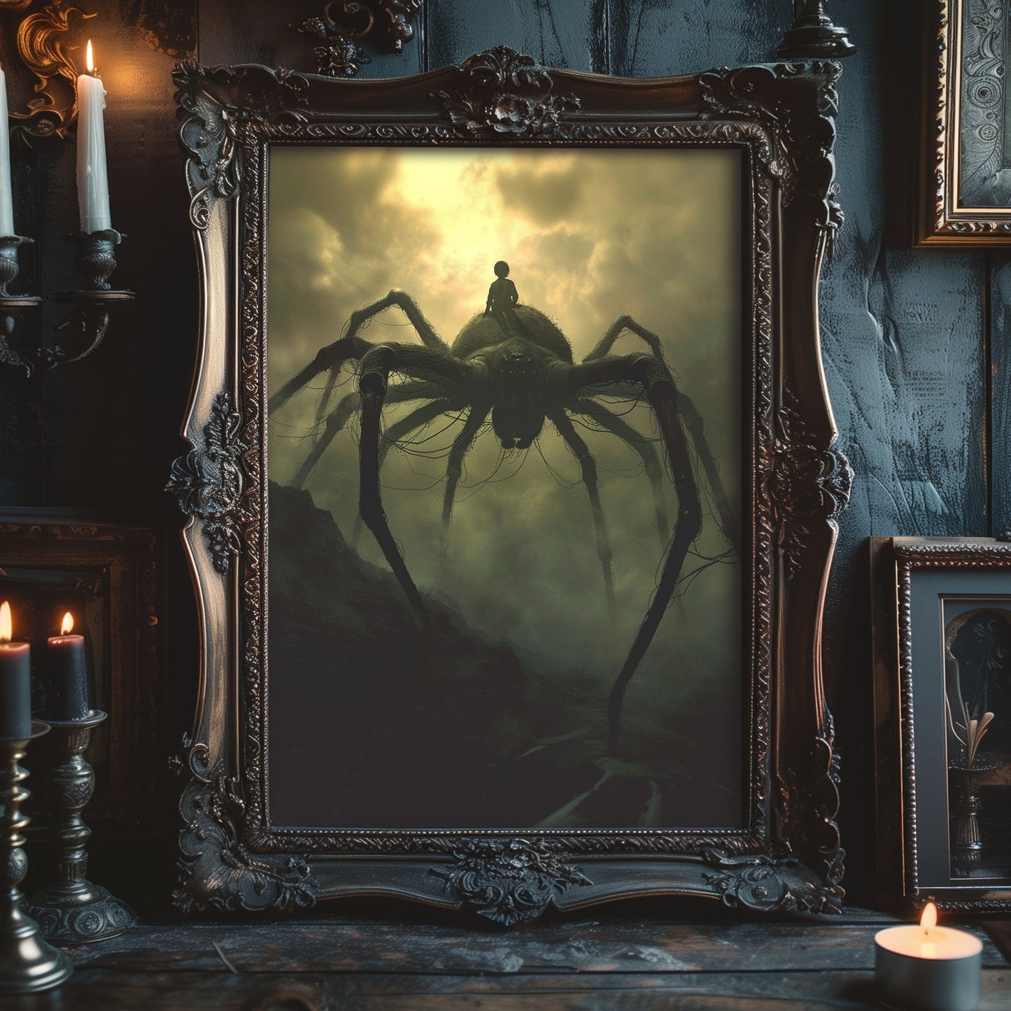 Spooky Spiderboy Wall Art: Huge Creepy Spider Poster - Gothic Print