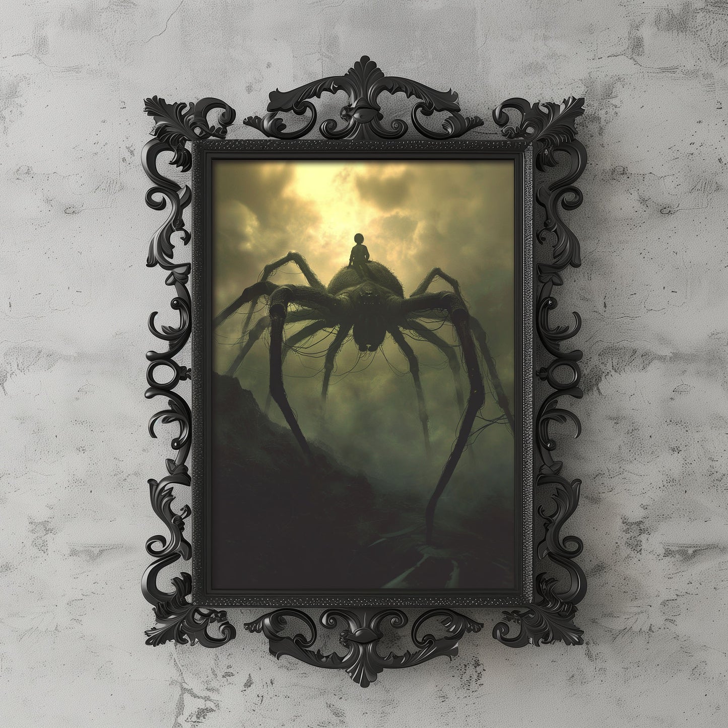 Spooky Spiderboy Wall Art: Huge Creepy Spider Poster - Gothic Print