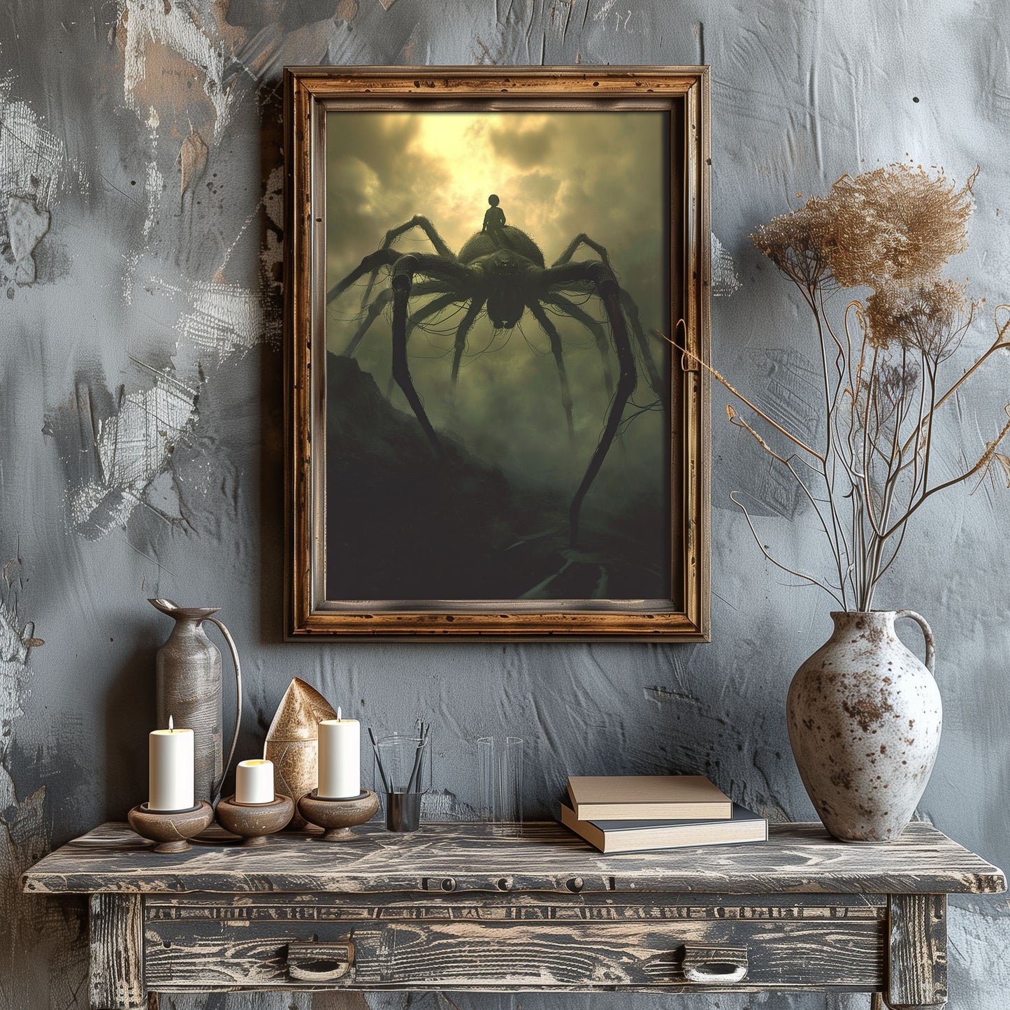 Spooky Spiderboy Wall Art: Huge Creepy Spider Poster - Gothic Print