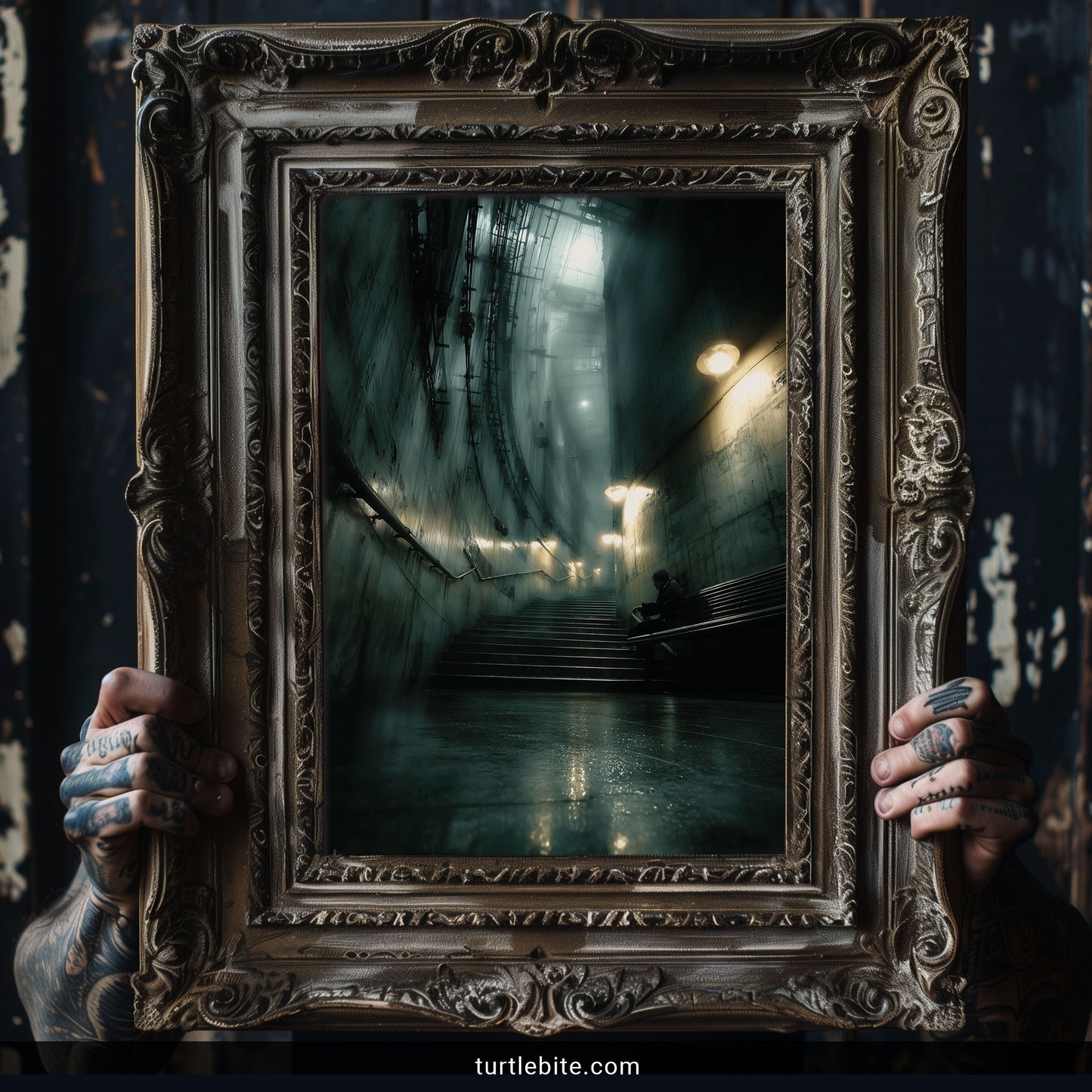 Urban Solitude Art Print | Dark Industrial Wall Decor