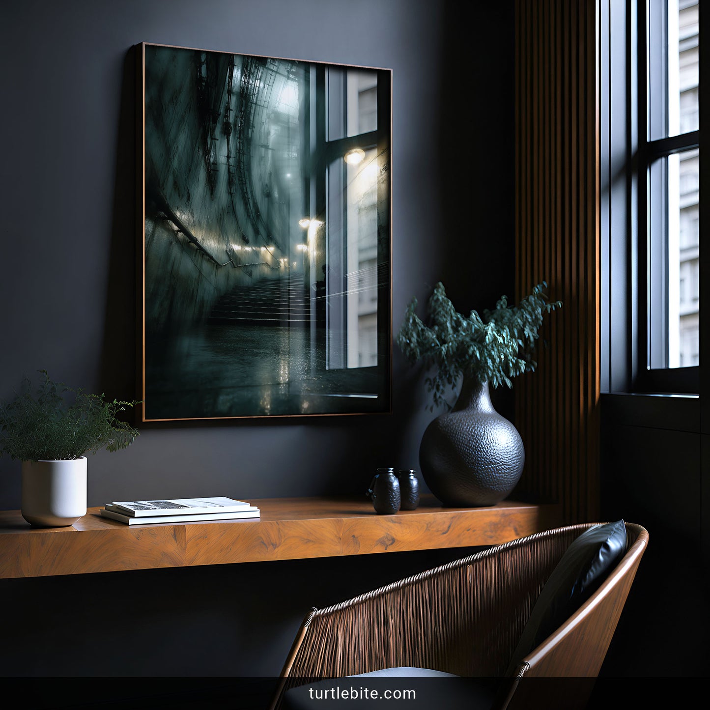 Urban Solitude Art Print | Dark Industrial Wall Decor