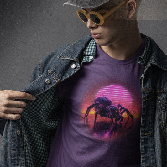 Neon Vaporwave Vintage Spider Shirt