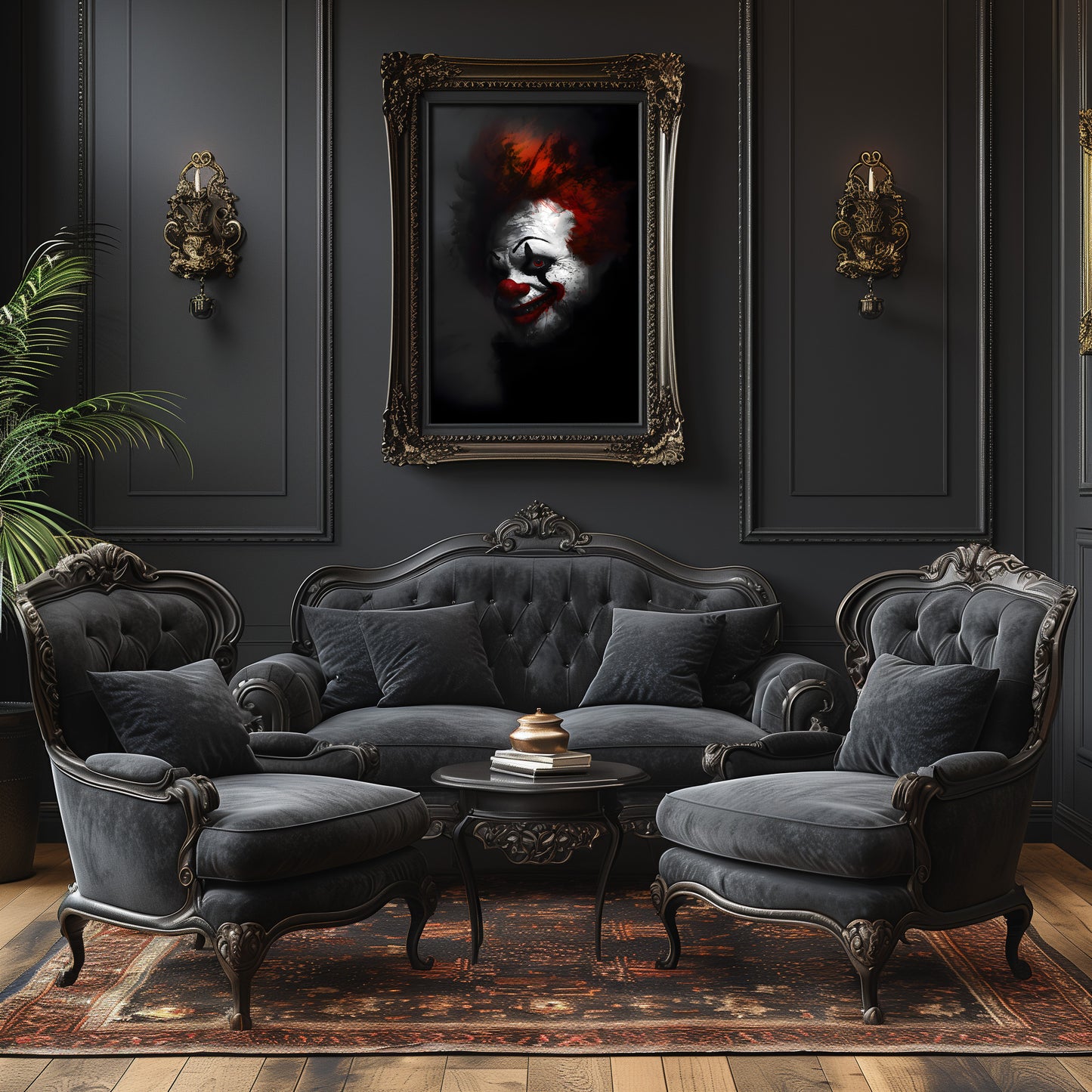 Dark Clowncore Poster - Gothic Wall Art