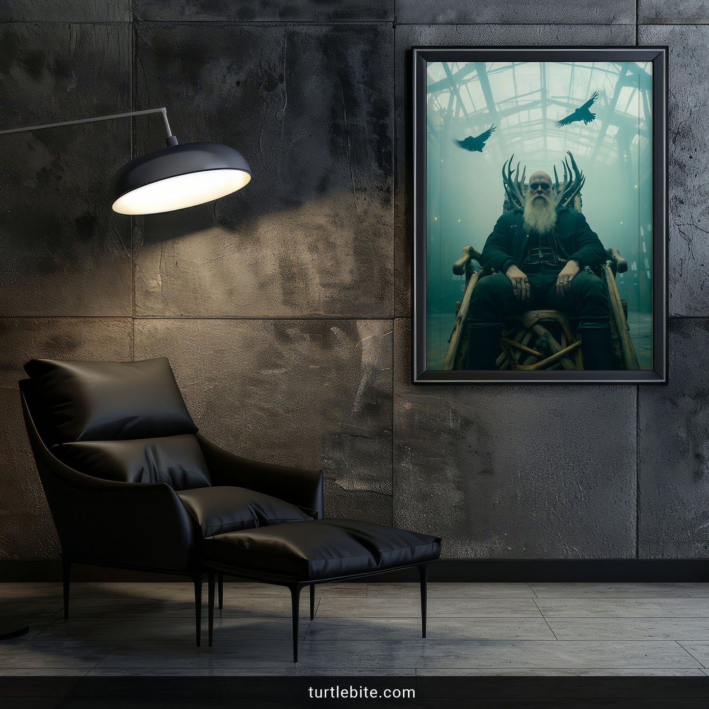 Viking Wall Art - Dark Norse Warrior King Poster Print