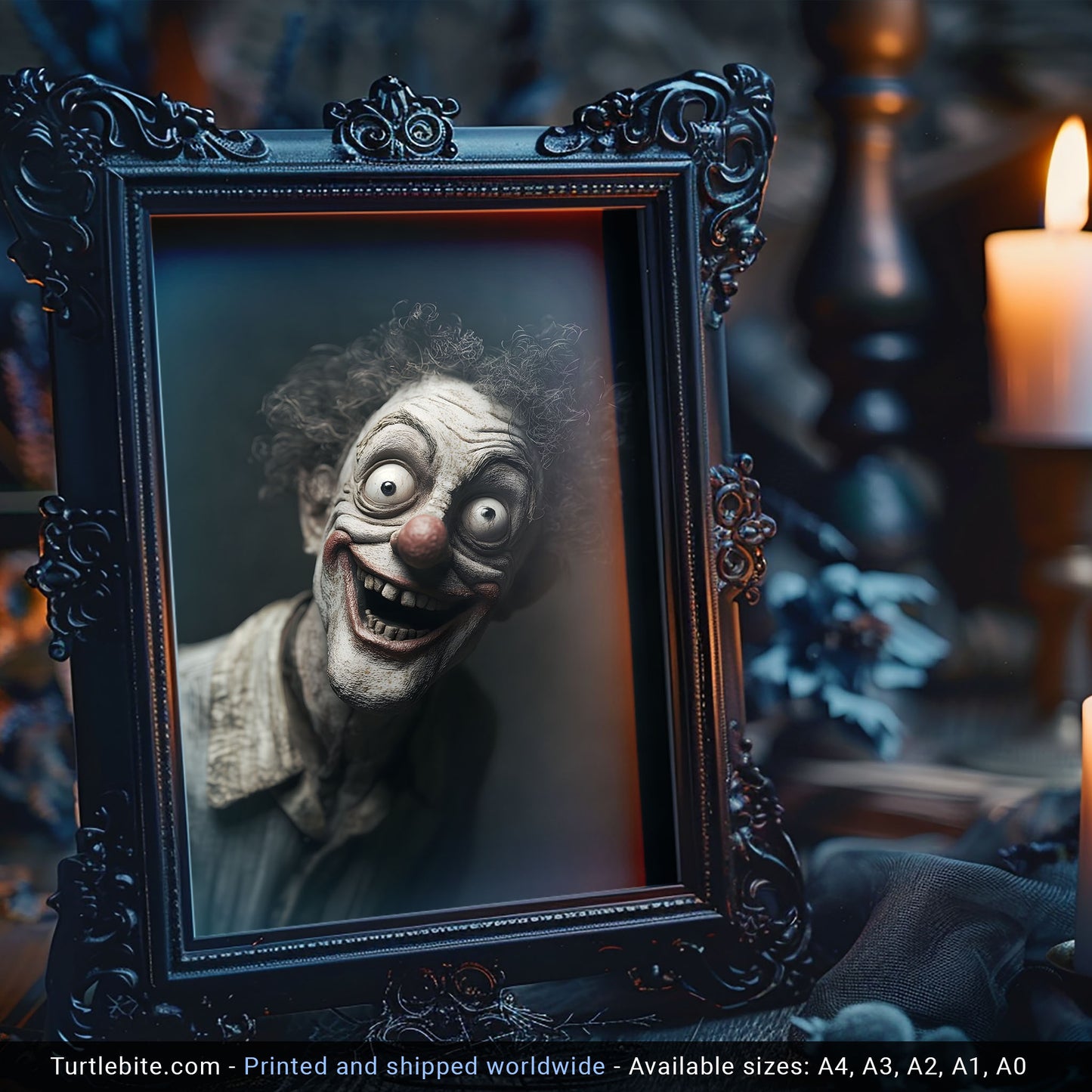 Insane Clowncore Poster - Dark Art Print - Witchy Clown Gifts - Dark Academia