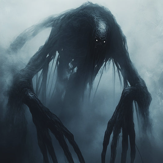 Black uncanny monster poster, goth wall art gift