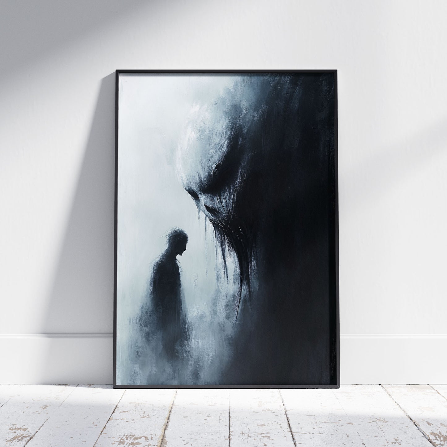 Whispering Nightmare Creature Painting - Spooky Dark Fine Art Print - Scary Poster Artwork