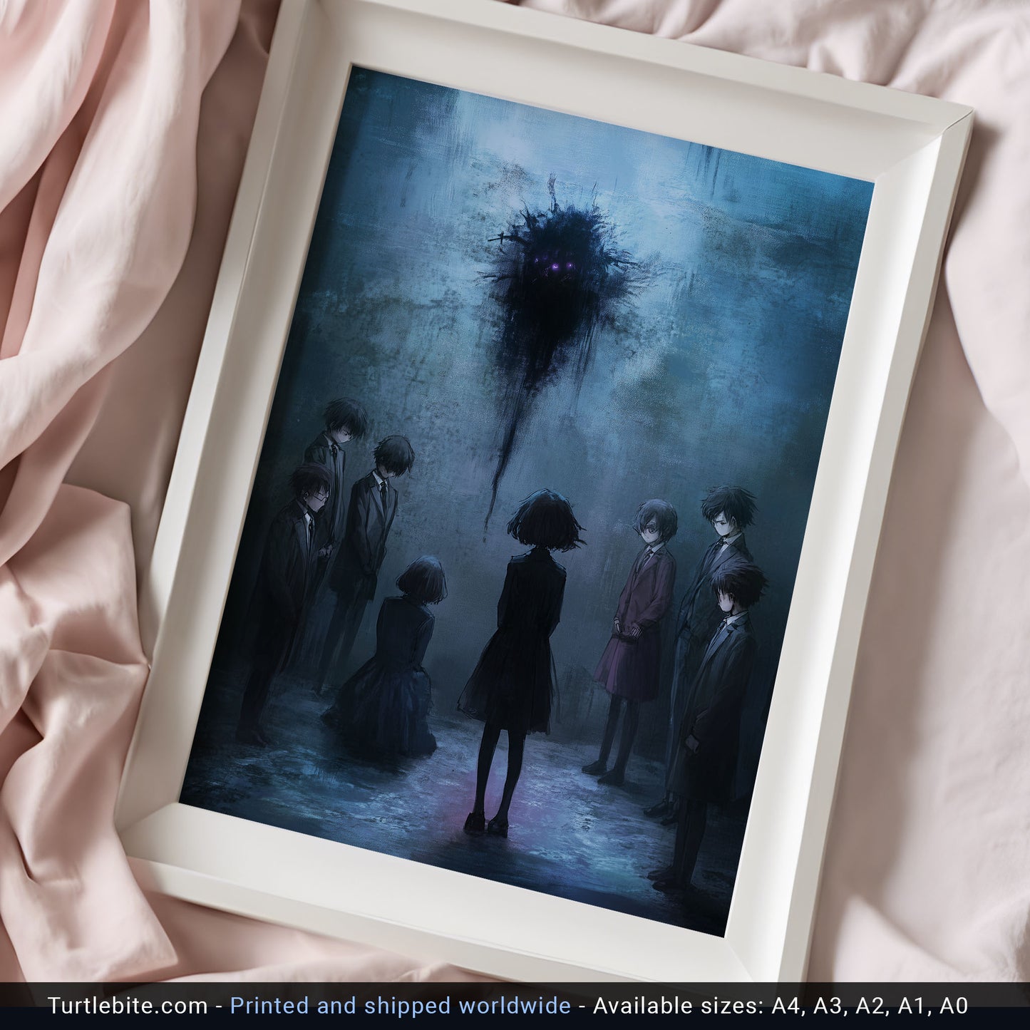 The Seance Painting, Japanese Horror Print, Spooky Manga Artwork