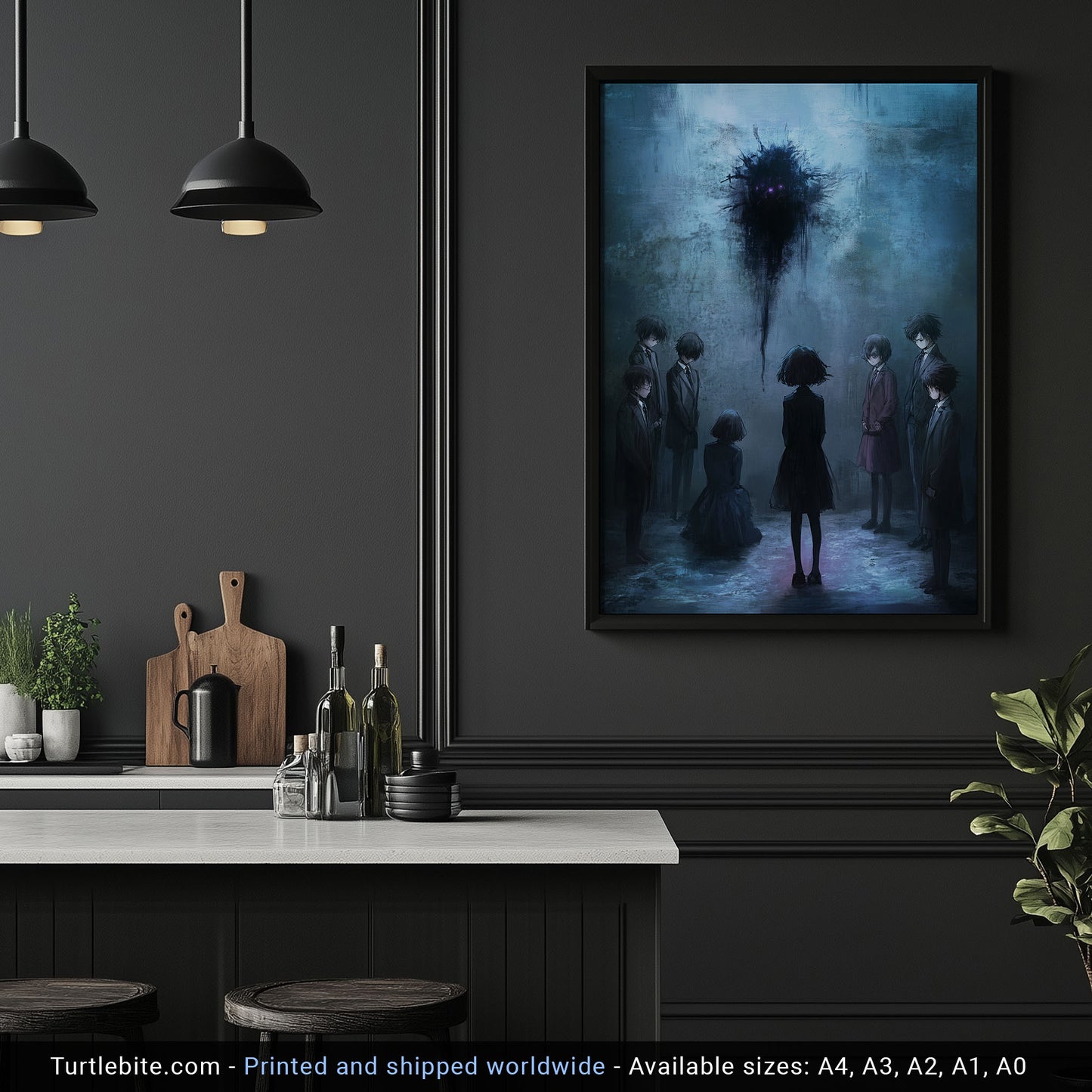 The Seance Painting, Japanese Horror Print, Spooky Manga Artwork