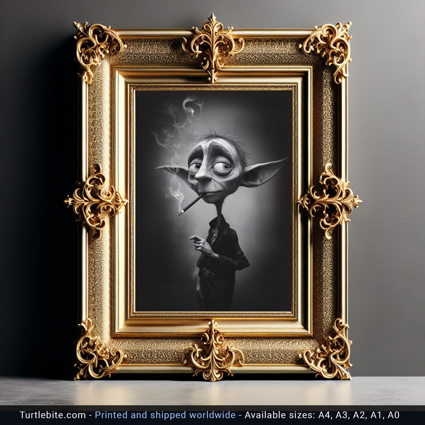 The Weary Goblin | Dark Fantasy Noir Art Print
