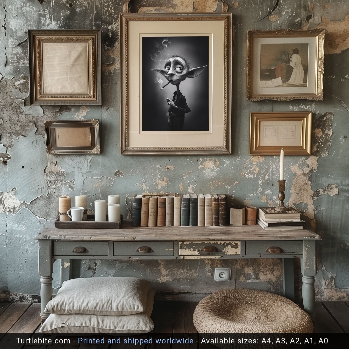 The Weary Goblin | Dark Fantasy Noir Art Print