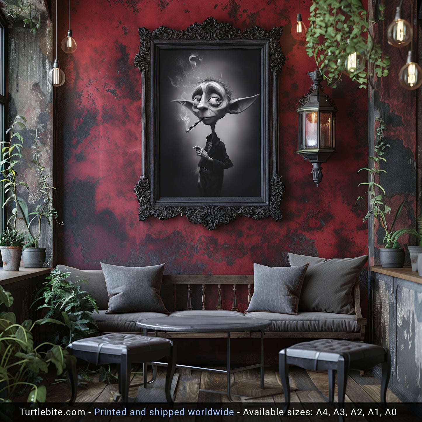 The Weary Goblin | Dark Fantasy Noir Art Print