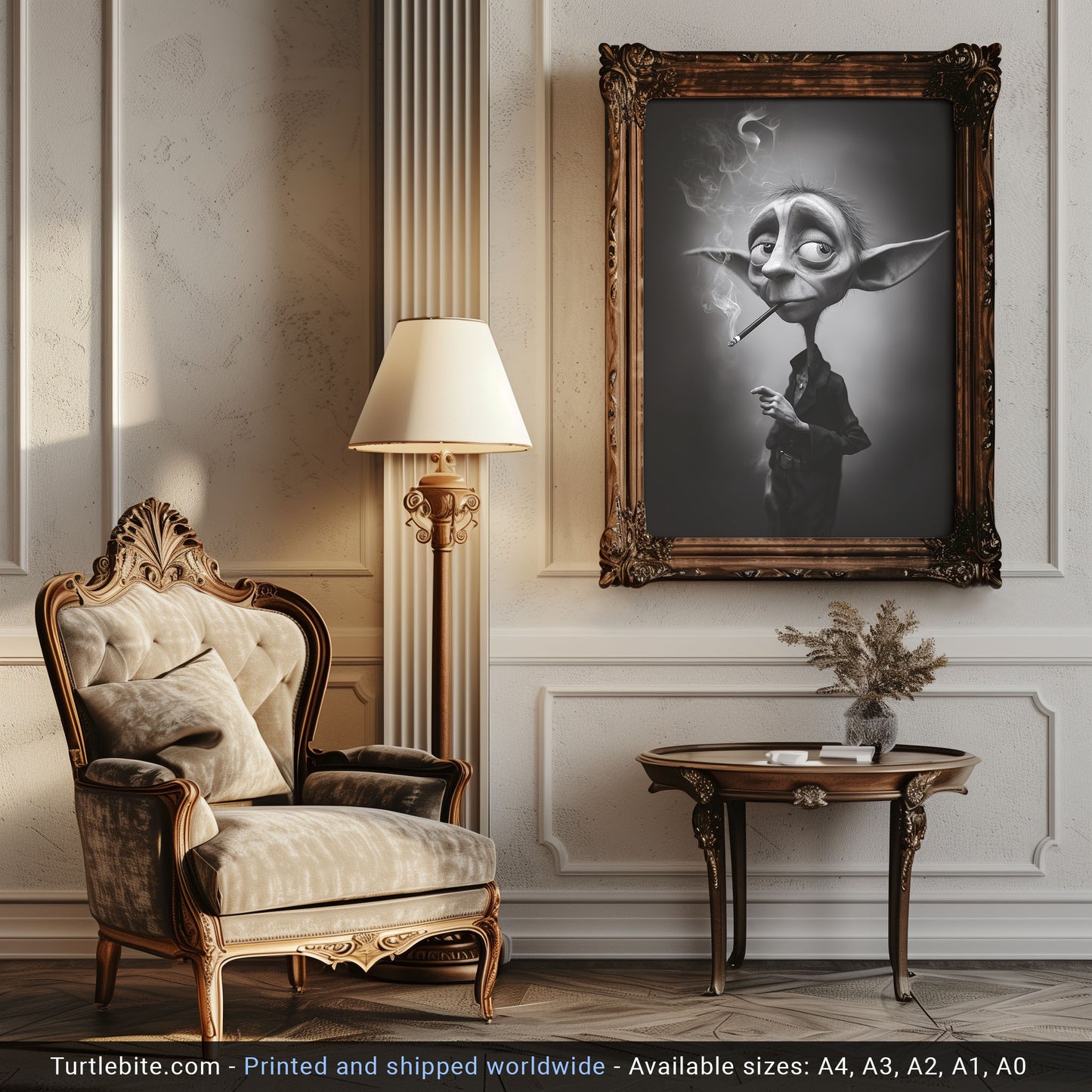 The Weary Goblin | Dark Fantasy Noir Art Print