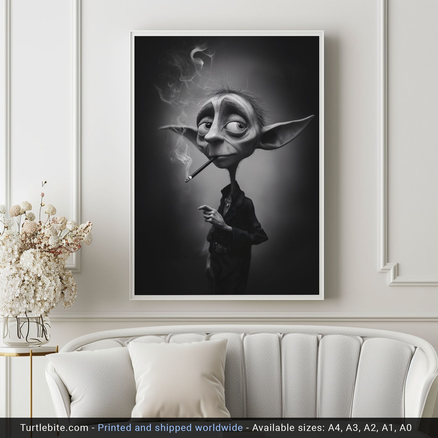 The Weary Goblin | Dark Fantasy Noir Art Print