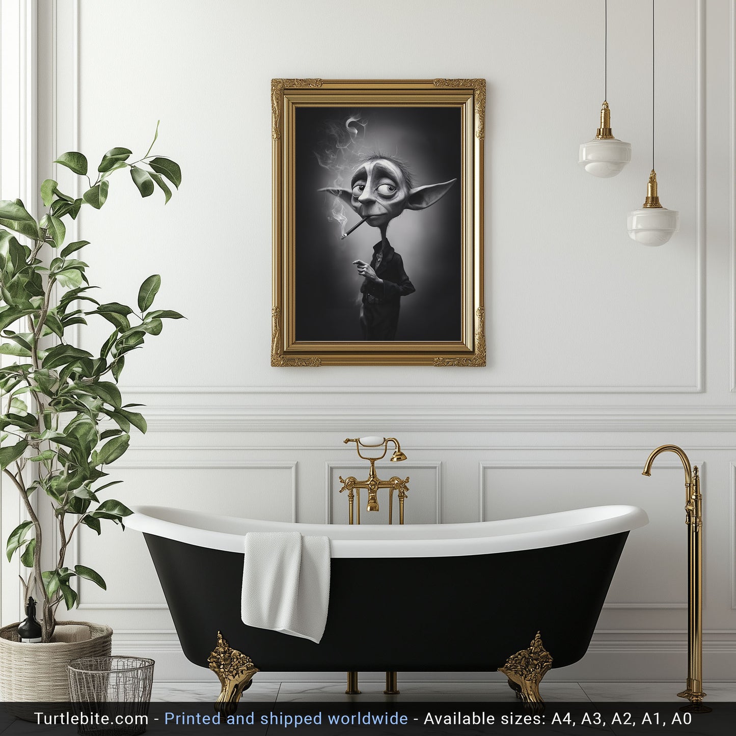 The Weary Goblin | Dark Fantasy Noir Art Print