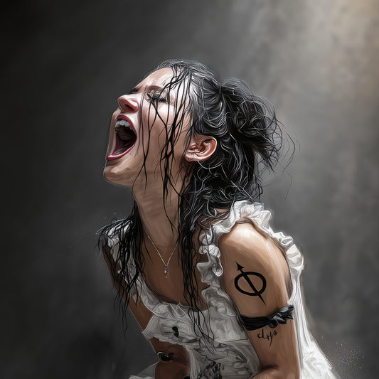 Dark Feminine Emotional Poster, Grunge Alternative Wall Decor