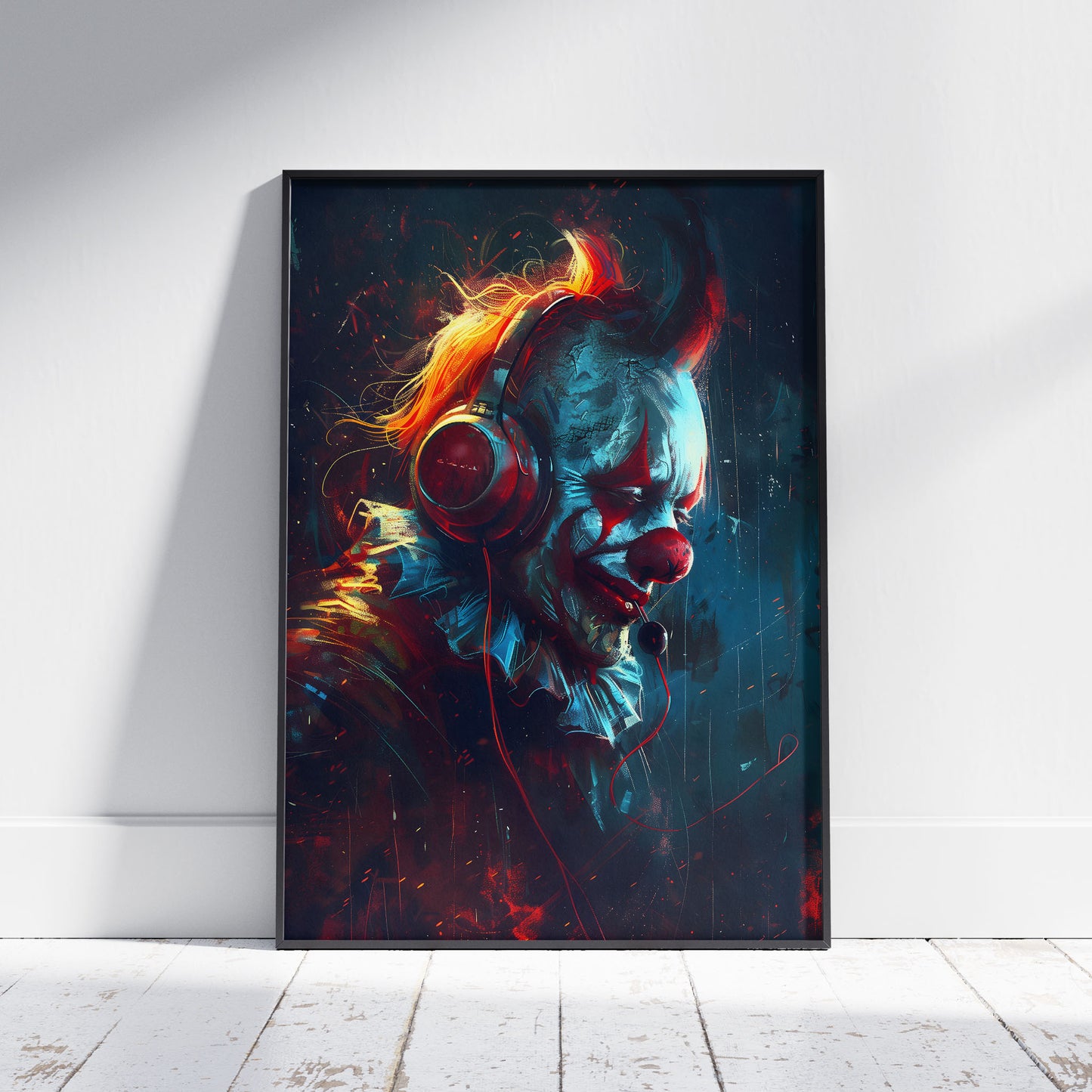 Spooky Clowncore Art for Gothic Aesthetic Decor - Dark Wall Poster