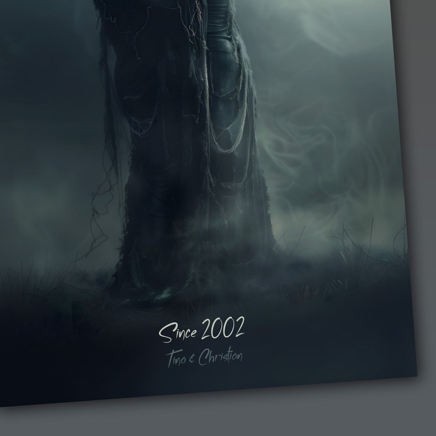 Personalizable Dark Eternal Love Poster, Romantic Moody Art Print for Occasions like Weddings and Anniversaries