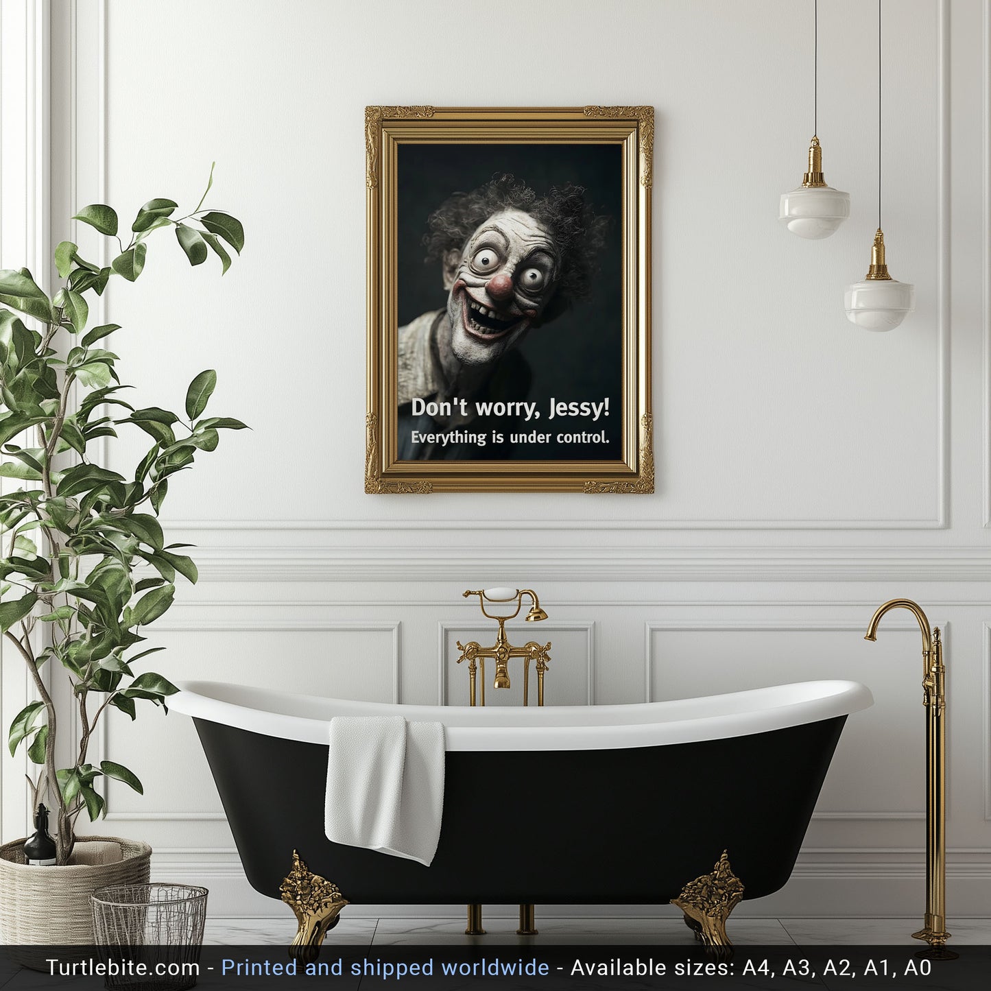 Unique Personalized Gift: Quirky Poster with Dark Humor. Customized Weird Print: Zany Image for Any Occasion