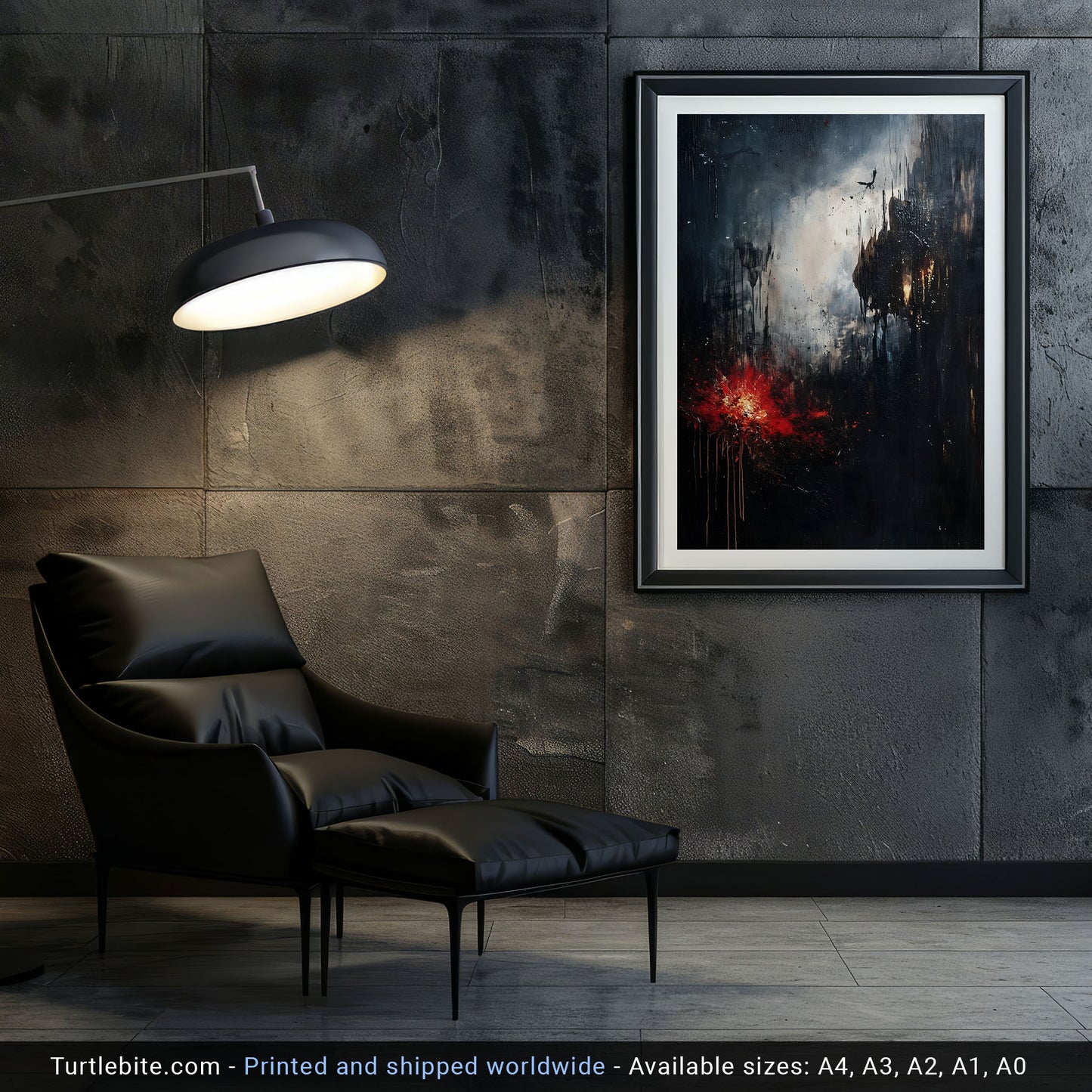 Abstract Dark Moody Apocalypse Oil Painting Poster | Dark Academia Victorian Large Painting | Gothic Gift