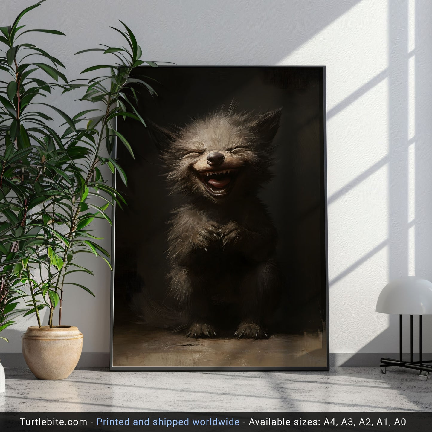 Adorable Werewolf Baby Print | Spooky Sweet Wall Decor | Gothic Creepy Cute Wall Art