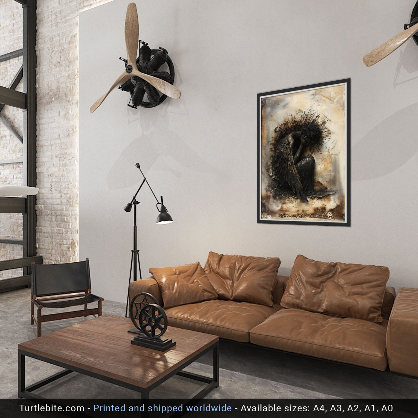 Fallen Angel Poster - Gothic Eerie Wall Art for Home Decor