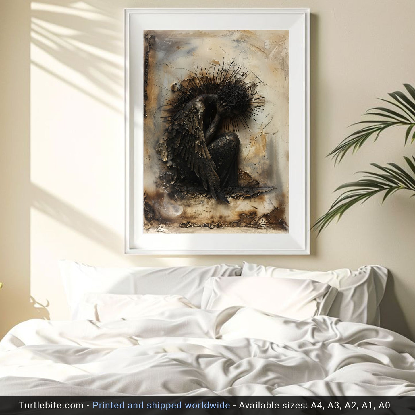 Fallen Angel Poster - Gothic Eerie Wall Art for Home Decor