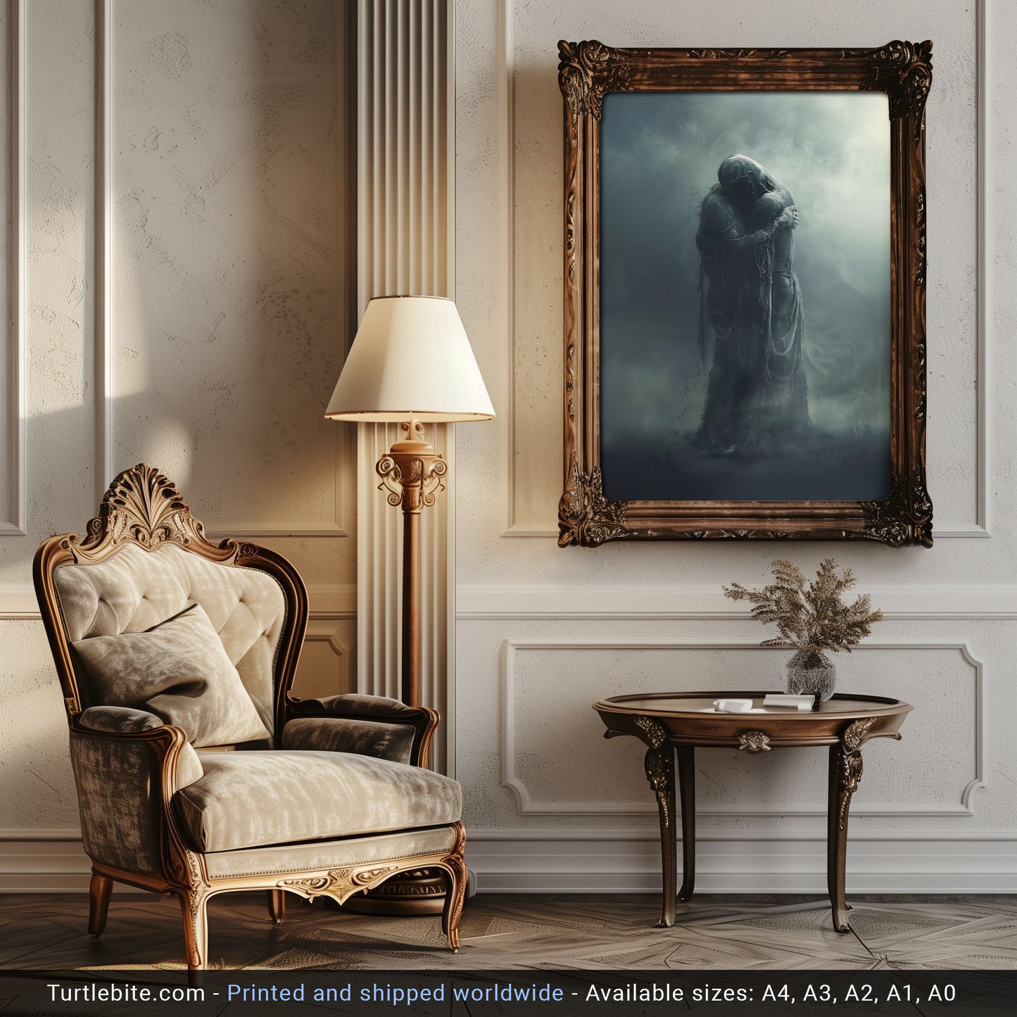 Dark Eternal Love Poster, Gothic Romance Home Decor, Moody Art Print