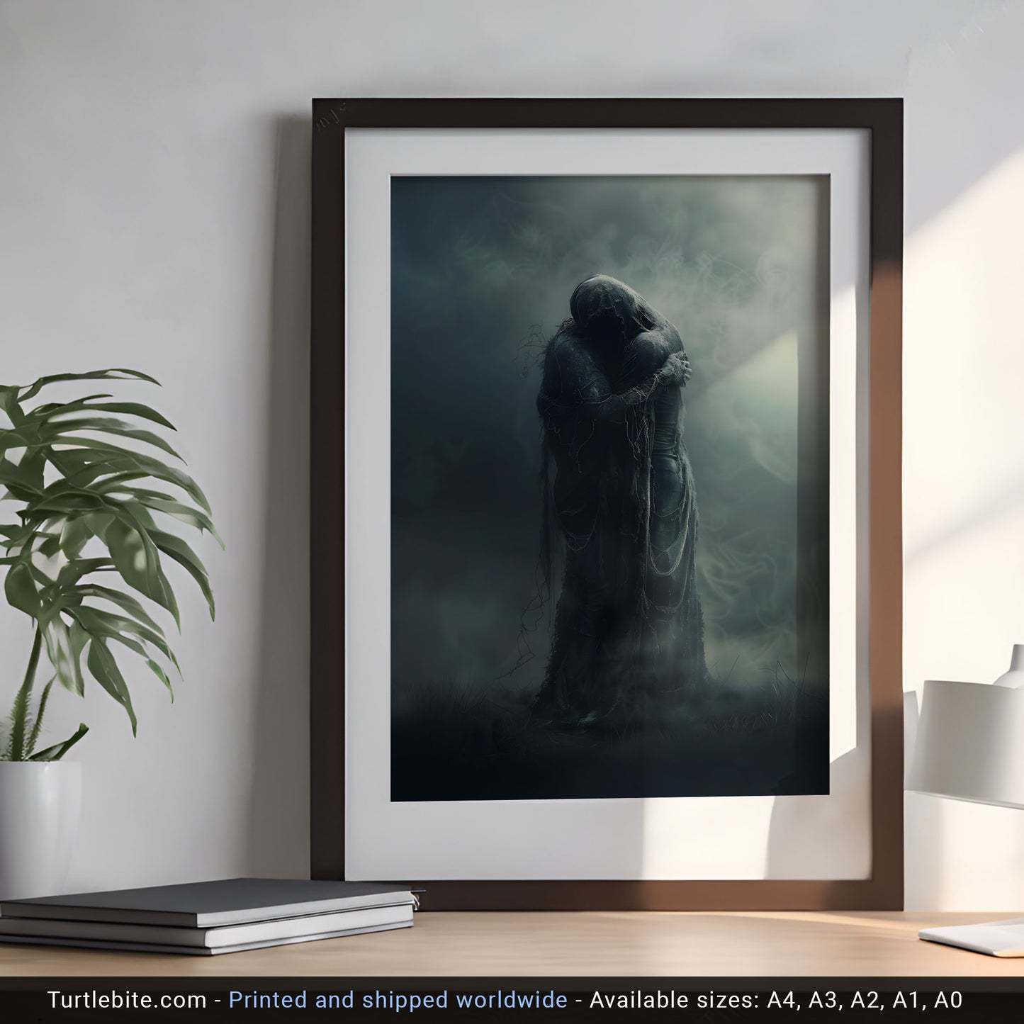 Dark Eternal Love Poster, Gothic Romance Home Decor, Moody Art Print