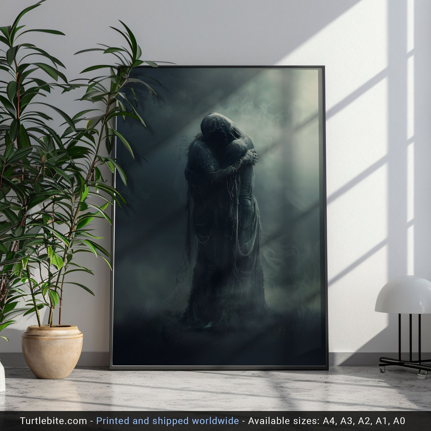 Dark Eternal Love Poster, Gothic Romance Home Decor, Moody Art Print