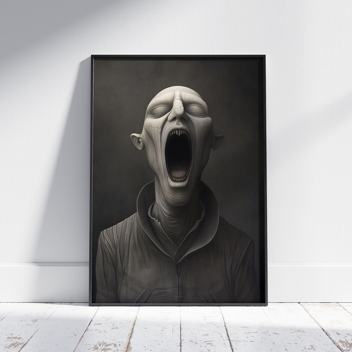 Dark Wall Art Painting - Nosferatu Inspired Silent Scream Poster - Halloween Home Decor