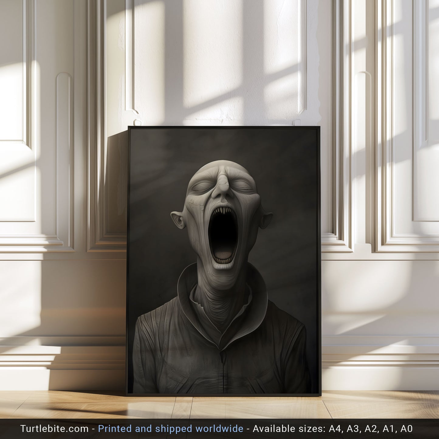 Dark Wall Art Painting - Nosferatu Inspired Silent Scream Poster - Halloween Home Decor