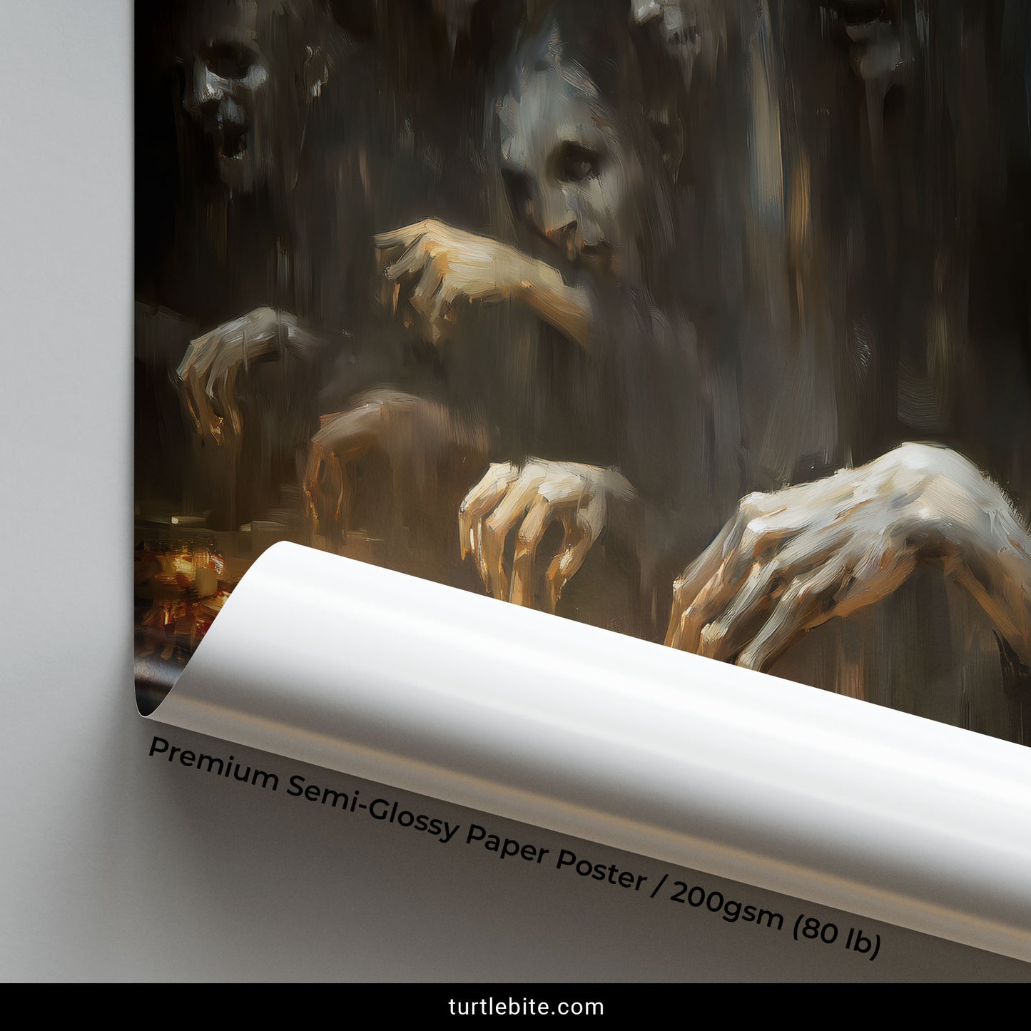 Ghost Art Print, Haunting Specter Feast Gothic Poster