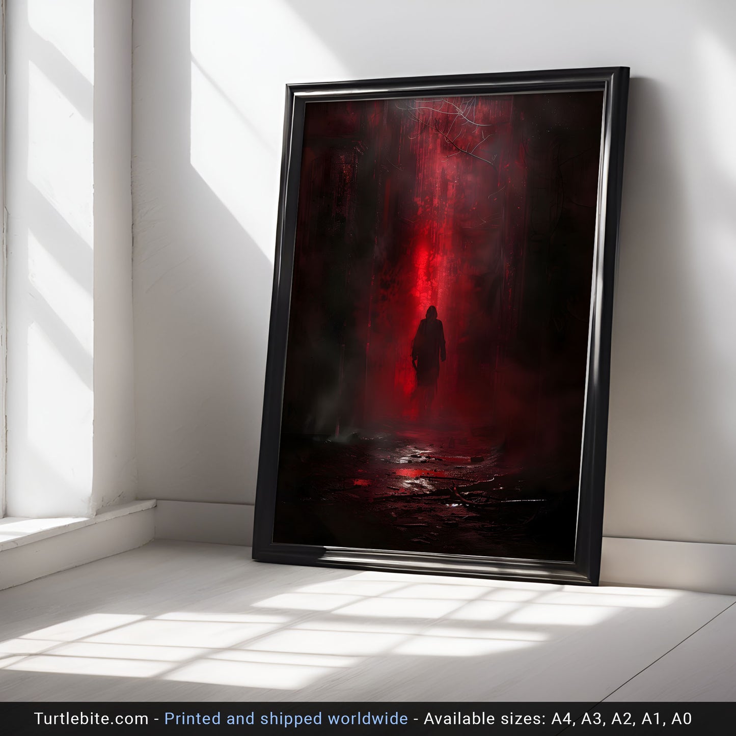 Gothic Epic Poster - Mystical Creepy Wall Art - Dark Red Hue - Cinematic Print