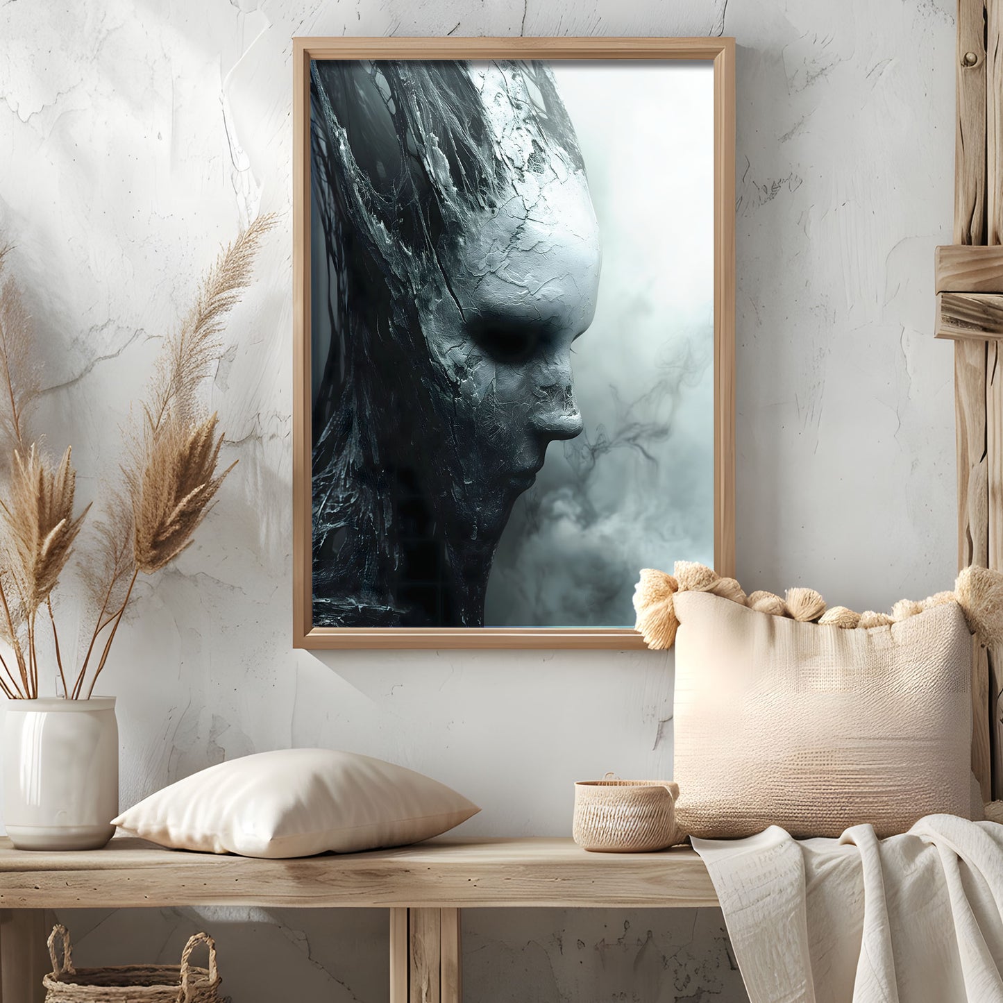 Gothic Face Off Poster: Creepy Wall Art for Dark Decor