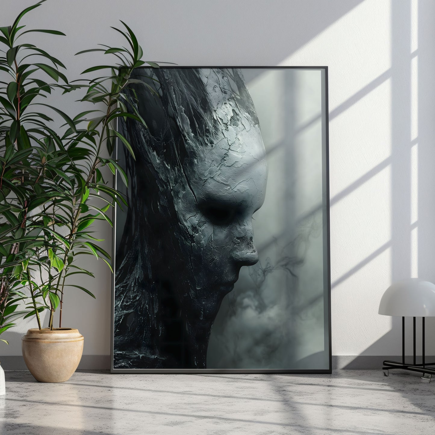 Gothic Face Off Poster: Creepy Wall Art for Dark Decor