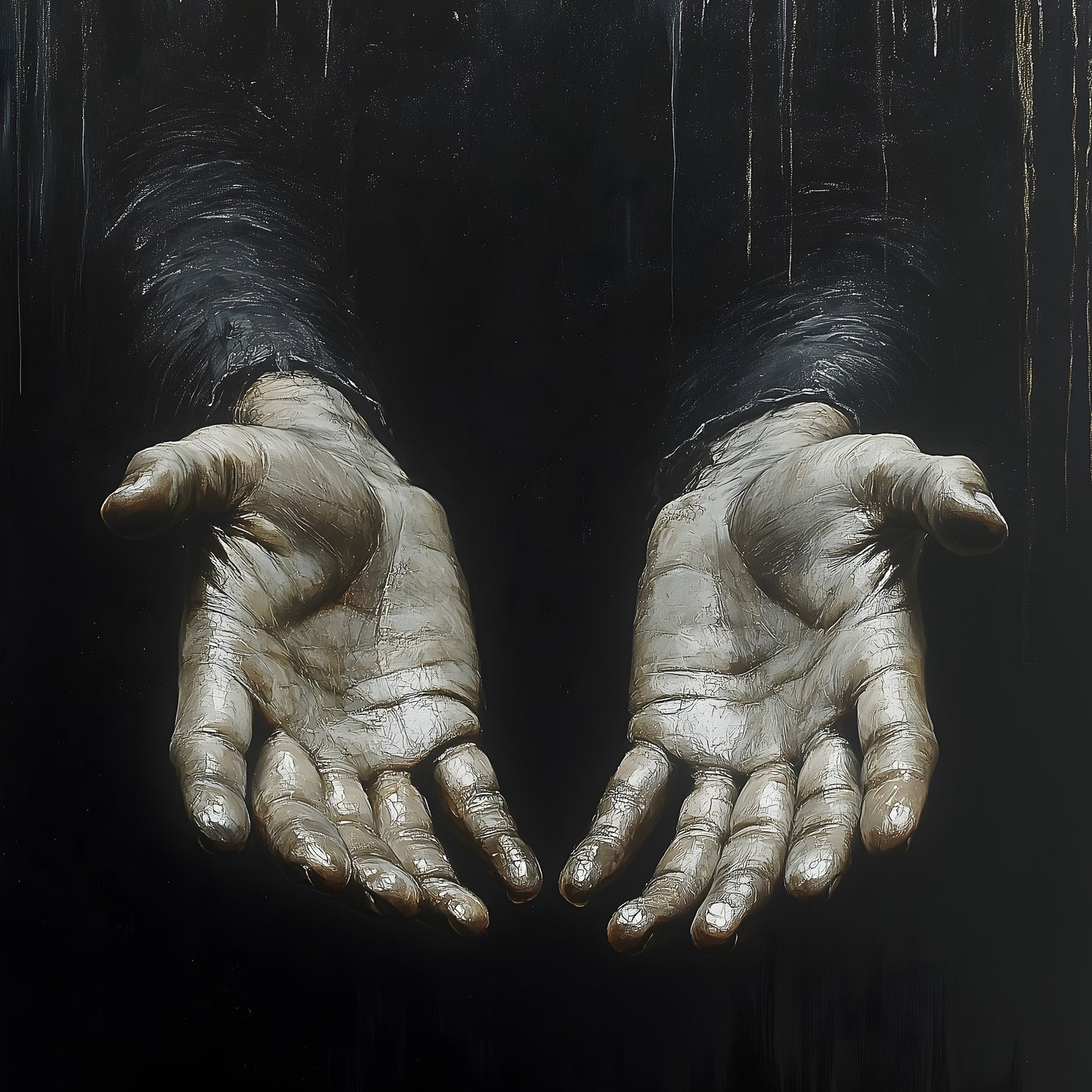 Gothic Reaching Hands Poster - Dark and Moody Wall Decor